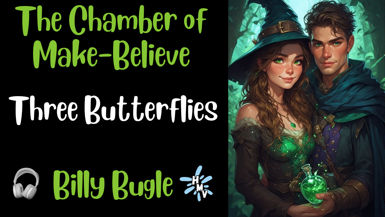 Three Butterflies, Two Magpies and a Squirrel